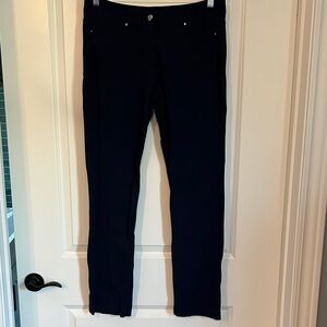 EUC White House Black Market Navy Slim Leg Pants Size 8 Regular